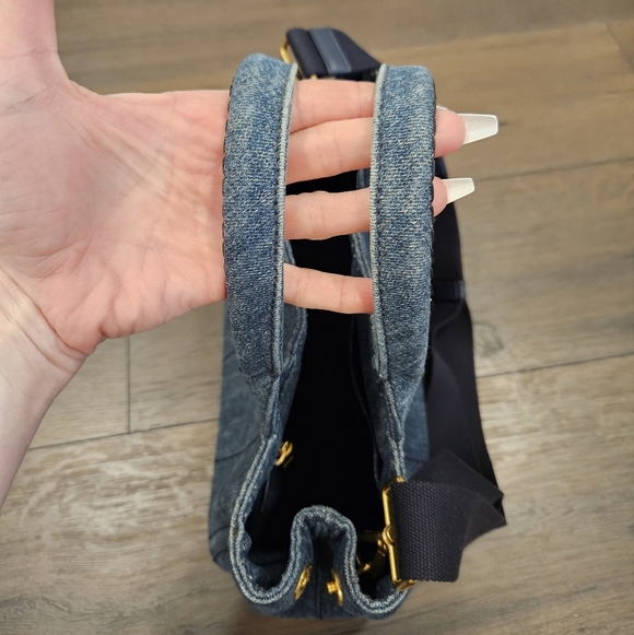 PRADA Blue Denim Mini Canapa Tote Bag + Strap - Picture 6 of 16
